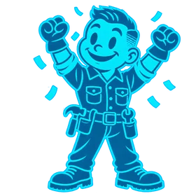 Bookit Boy holding a paid invoice